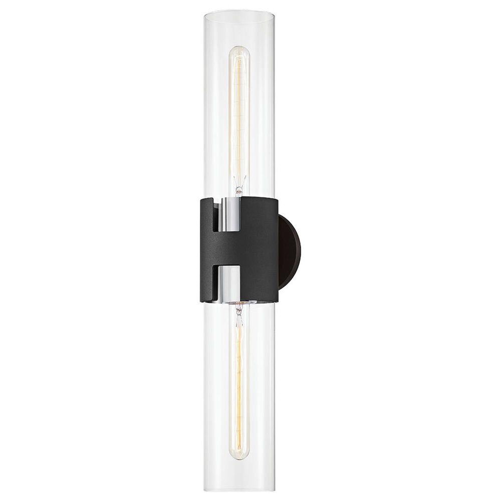 Troy Lighting Amado 25.75" 2-Light Wall Sconce in Polished Nickel and Texture Black, , large