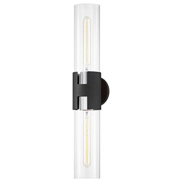 Troy Lighting Amado 25.75" 2-Light Wall Sconce in Polished Nickel and Texture Black, , large