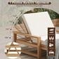 HOMLUX Adjustable Outdoor Chaise Lounge with Armrests and Light Teak Frame in Beige (Set of 2), , large