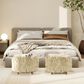 Jennifer Taylor Home Enchante Accent Ottoman in Taupe Beige, , large