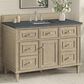 James Martin Vanities Lorelai 48" Single Vanity in Whitewashed Oak with 3 cm Parisien Bleu Quartz Top, , large
