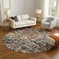 Dalyn Rug Company Kaleidoscope Pewter 8" Round Indoor/Outdoor Area Rug, , large