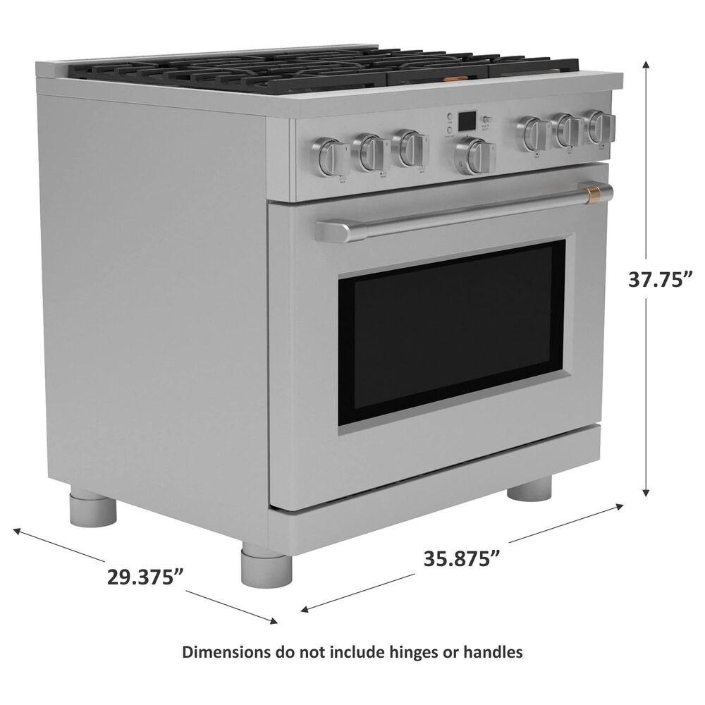 Cafe 6.2 Cu. Ft. Freestanding Natural Gas Range in Stainless Steel and Brushed Stainless, , large