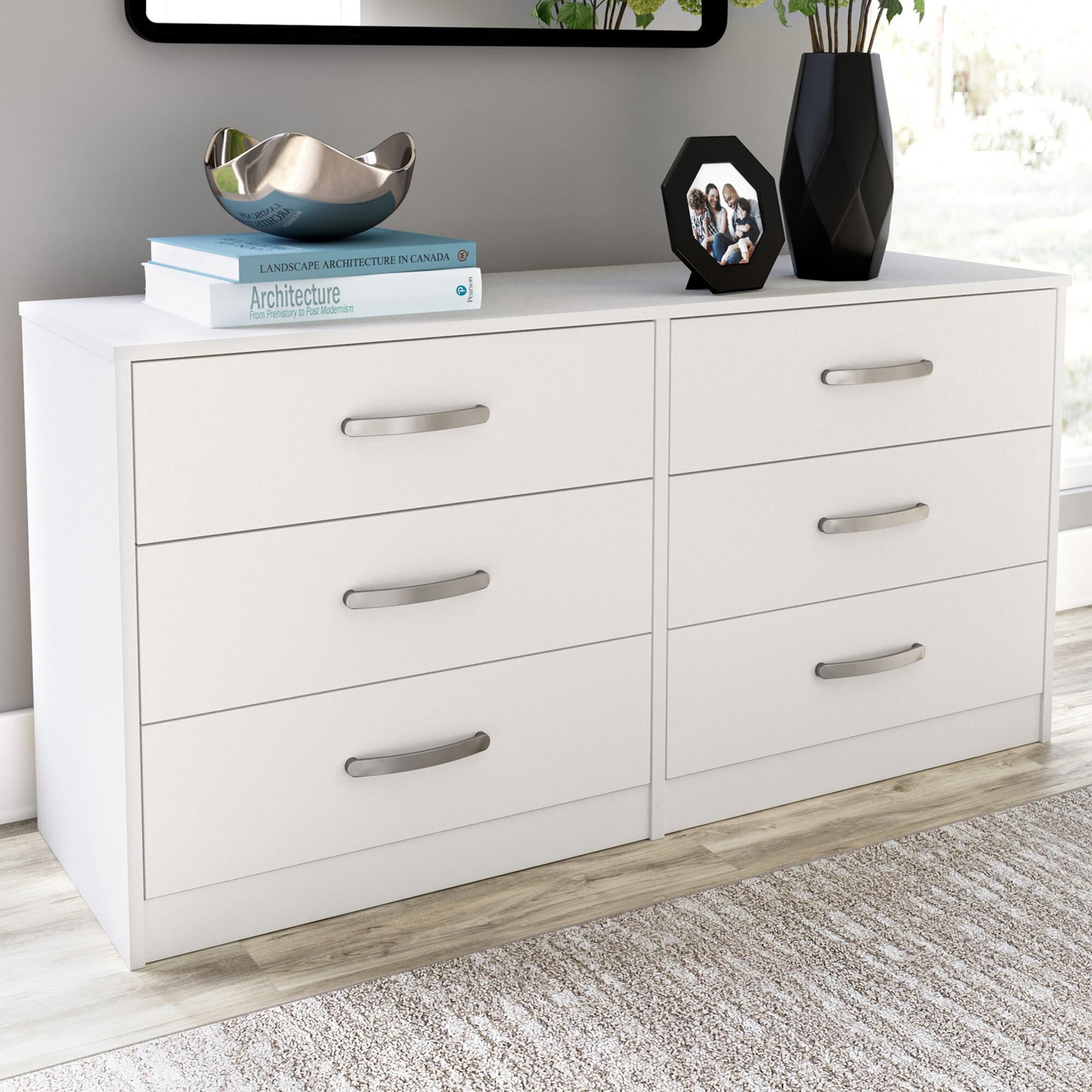 Signature Design by Ashley Flannia 6 Drawer Dresser in White NFM