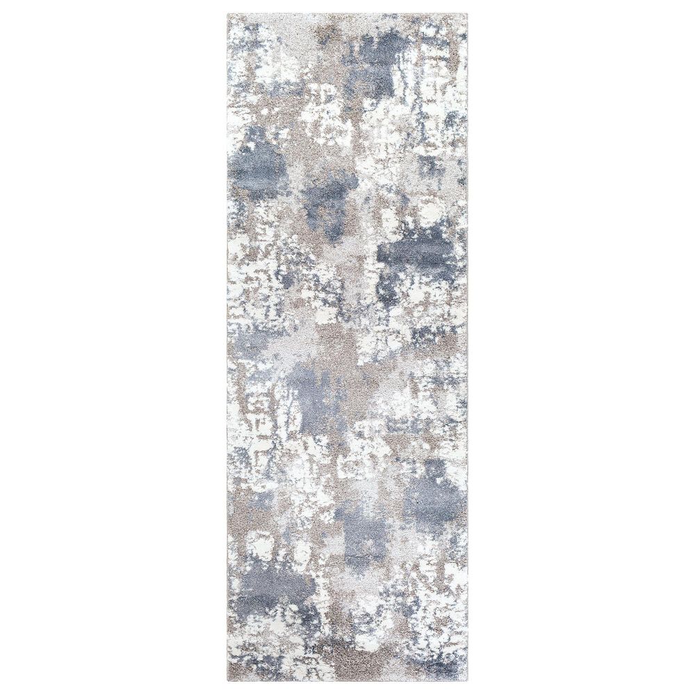 Surya Venice VNE-2306 2"9" x 7"3" Denim, Blue and Ivory Runner, , large