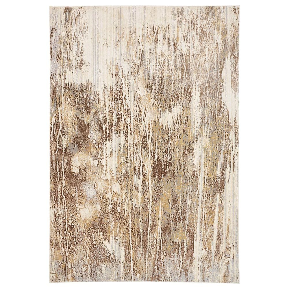 Feizy Parker 3705F 9" x 12" Ivory and Gray Area Rug, , large