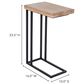 Moe"s Home Collection Mila Industrial Side Table in Natural, , large