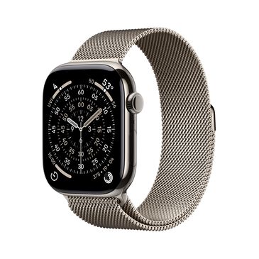 Apple Watch Series 11 (GPS+Cellular) 46mm Titanium Case with Natural Milanese Loop - S/M - (2025), , large