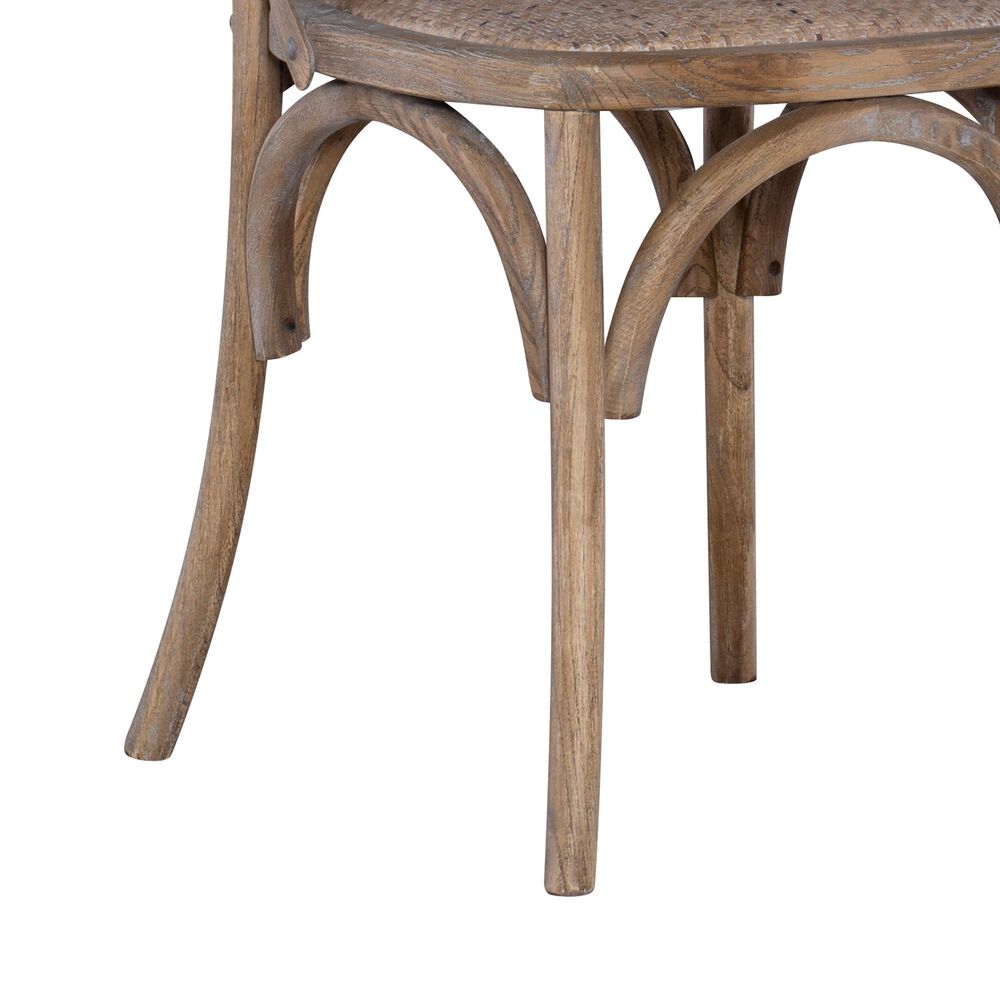 Linon Home Decor Helia Side Chair in Weathered Grey Wash (Set of 2), , large