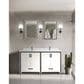 Lexora Home Ziva 60" Double Bathroom Vanity in White with 2 cm White Quartz Top and Rectangular Sinks, , large