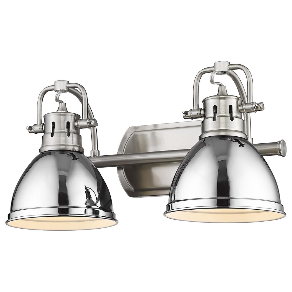 Golden Lighting Duncan 2-Light Bath Vanity in Pewter/Chrome, , large