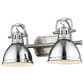 Golden Lighting Duncan 2-Light Bath Vanity in Pewter/Chrome, , large
