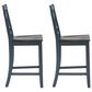 Linon Home Decor Aliza Counter Stool in Blue and Dark Grey (Set of 2), , large
