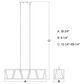 Vaxcel Oslo 5-Light Linear Chandelier in Black and Natural Brass, , large