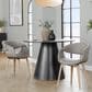 LumiSource Curvo Contemporary Upholstered Chair in Whitewashed Wood and Light Grey Faux Leather by LumiSource - Set of 2, , large