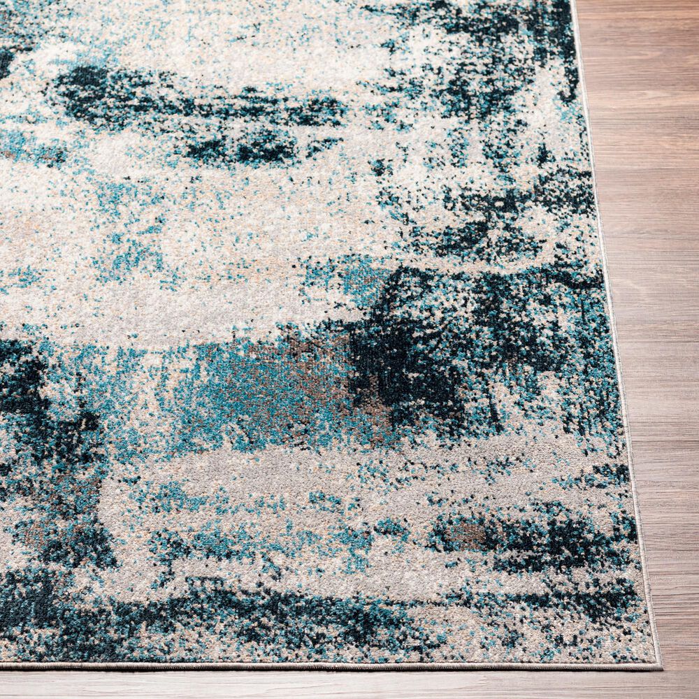 Surya Lavadora LVR2313 5&#39;3&quot; x 7&#39; Ink Blue, Navy, Light Gray, Light Beige and Cream Area Rug, , large