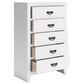 Ashley Binterglen 5-Piece King Panel Bedroom Set in White, , large