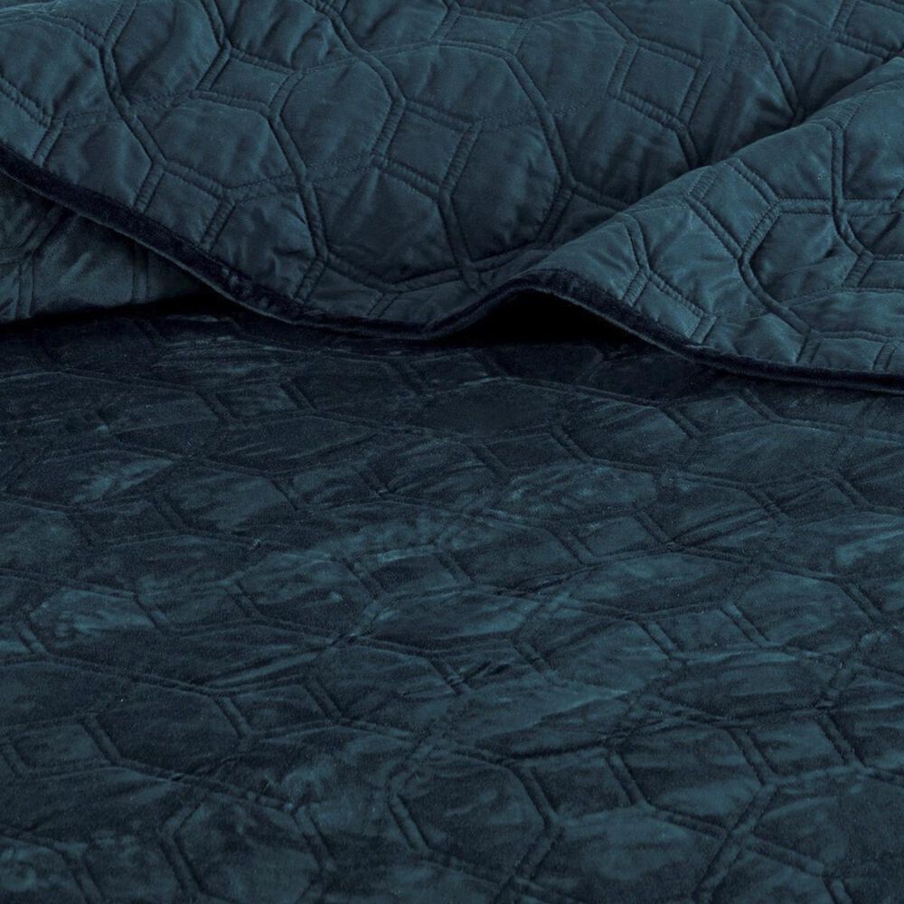Goldstar Bedding Harper Velvet 3-Piece Full/Queen Coverlet Set in Teal, , large