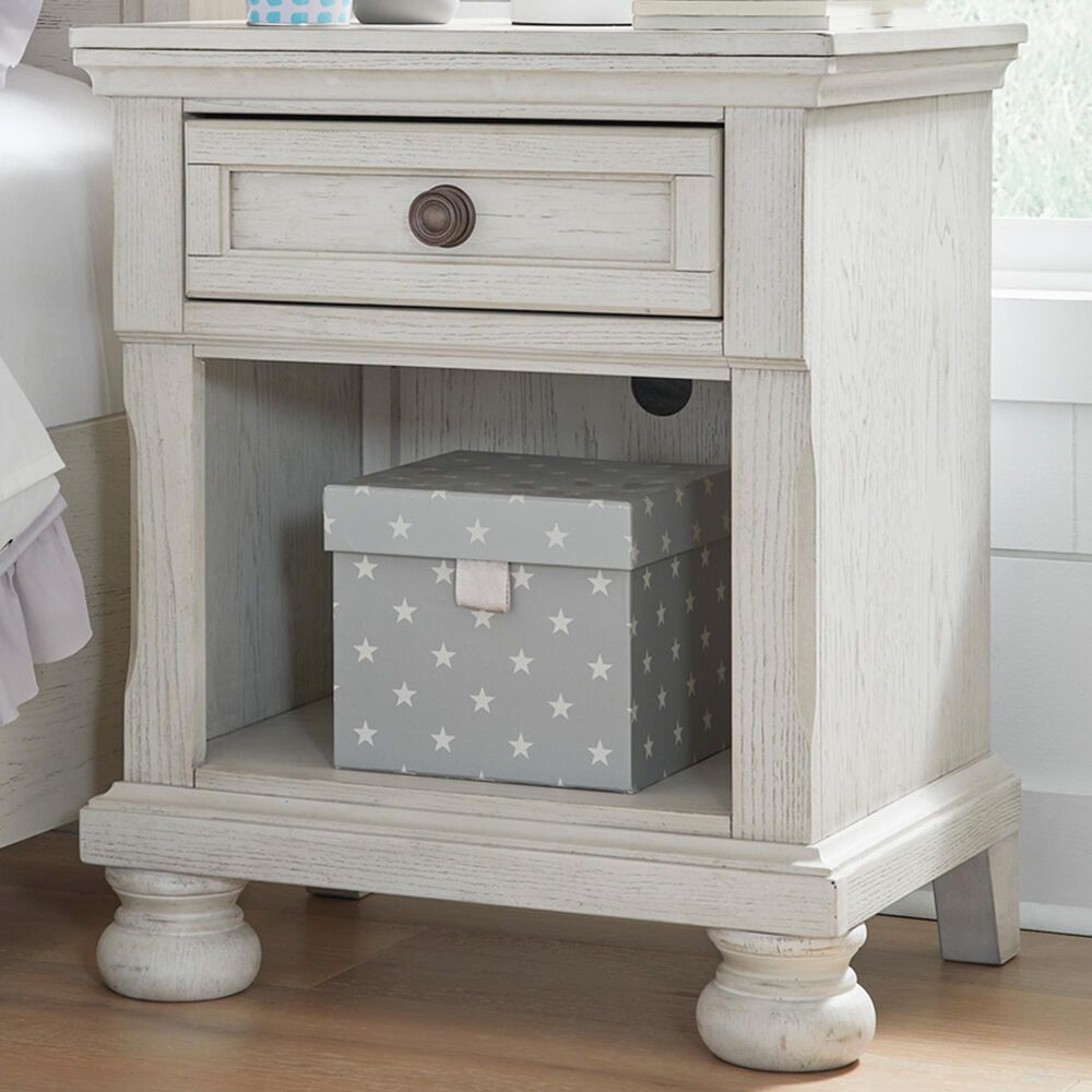 Ashley Robbinsdale 1 Drawer Nightstand in Antique White, , large