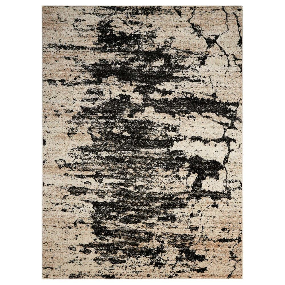 Nourison Maxell 9"3" x 12"9" Ivory and Grey Area Rug, , large