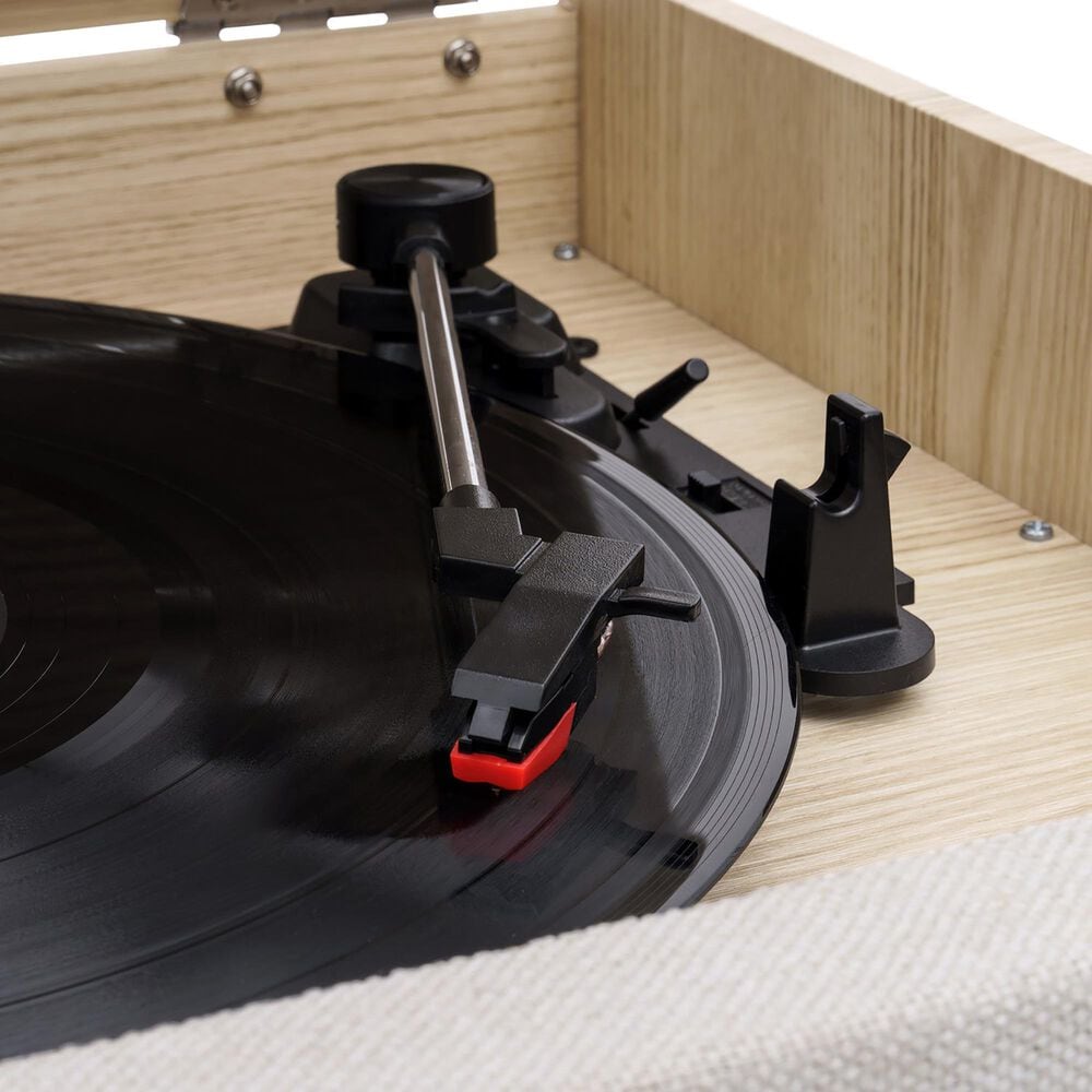 Victrola Century 6-in-1 Music Center Record Player with 3-Speed Turntable in Natural, , large