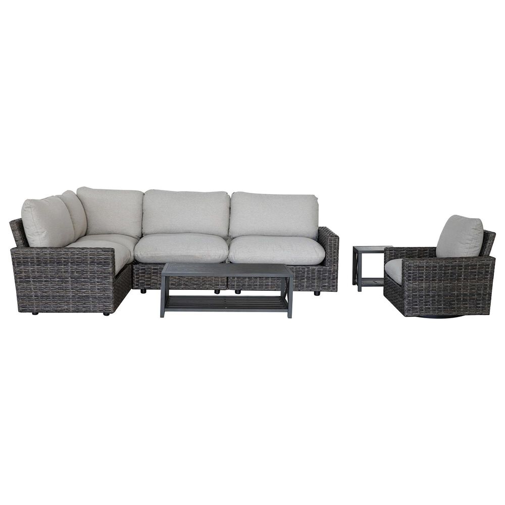 Summit Home Thomas 7-Piece Patio Conversation Set in Gray, , large