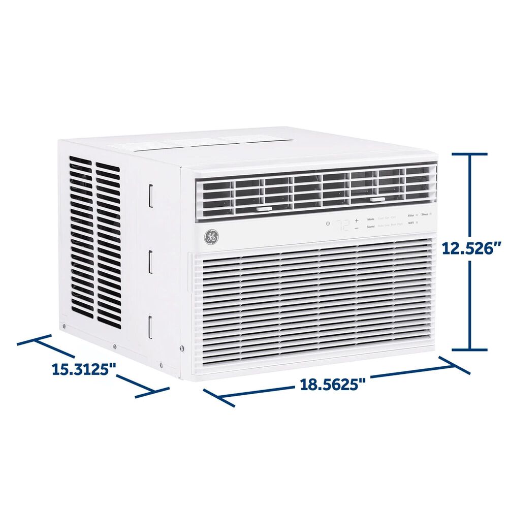 GE Appliances 8000 BTU Smart Electronic Window Air Conditioner in White, , large