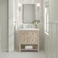 James Martin Vanities Breckenridge 30" Single Bathroom Vanity in Serenity Blue with 3 cm Arctic Fall Solid Surface Top and Rectangular Sink, , large