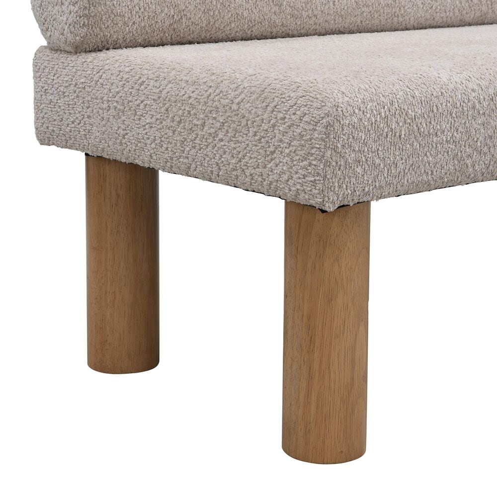 Hearth and Haven 52" Upholstered Dining Bench in Natural, , large
