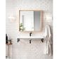James Martin Vanities Milan 35.4" Square Mirror in Natural Ash, , large