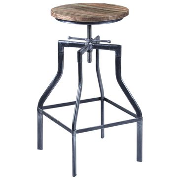 Blue River Concord Adjustable Bar Stool in Pine Wood and Industrial Gray, , large