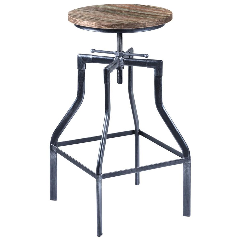Blue River Concord Adjustable Bar Stool in Pine Wood and Industrial Gray, , large