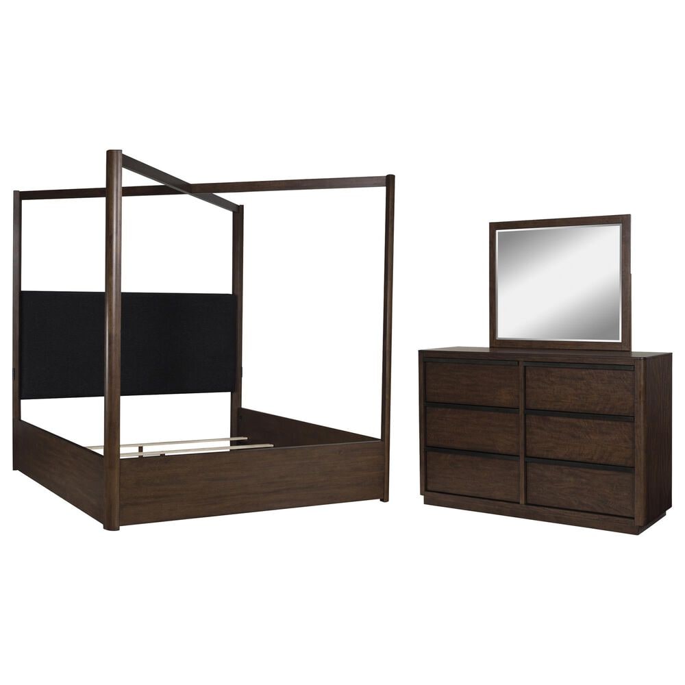 Millenium Dilenno 3-Piece Queen Canopy Bedroom Set in Dark Brown, , large