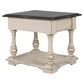 Santa Fe Rustic Side Table with 1 Drawer in Antique White and Grey, , large