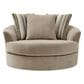 Ashley Linenhause Oversized Swivel Accent Chair in Dune, , large