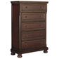 Millenium Porter 5 Drawer Chest in Rustic Brown, , large