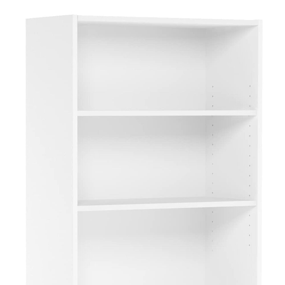 HOMLUX 5-Tier Display Bookshelf with Adjustable Shelves in White, , large