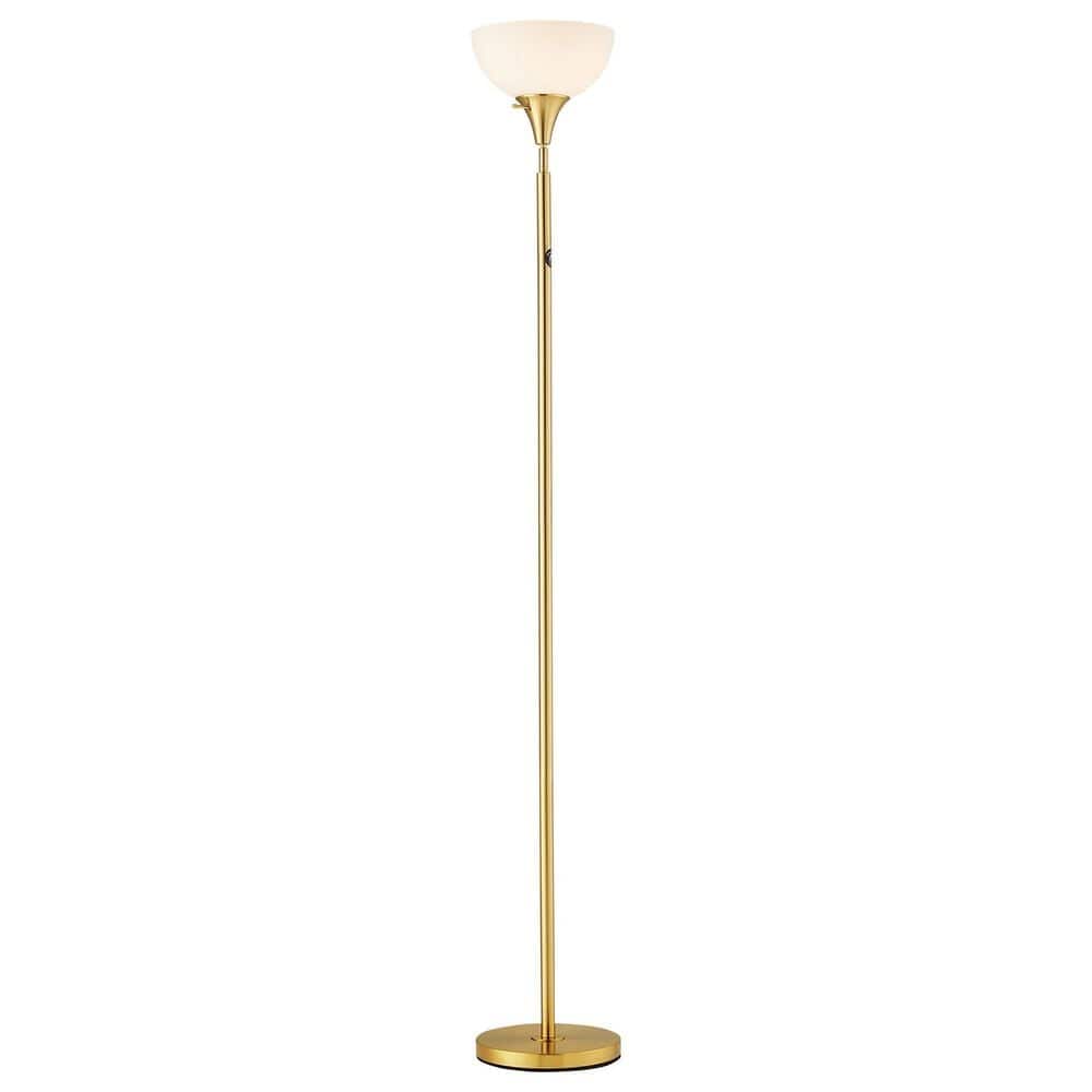 Lite Source Wren Torch Floor Lamp in Gold, , large