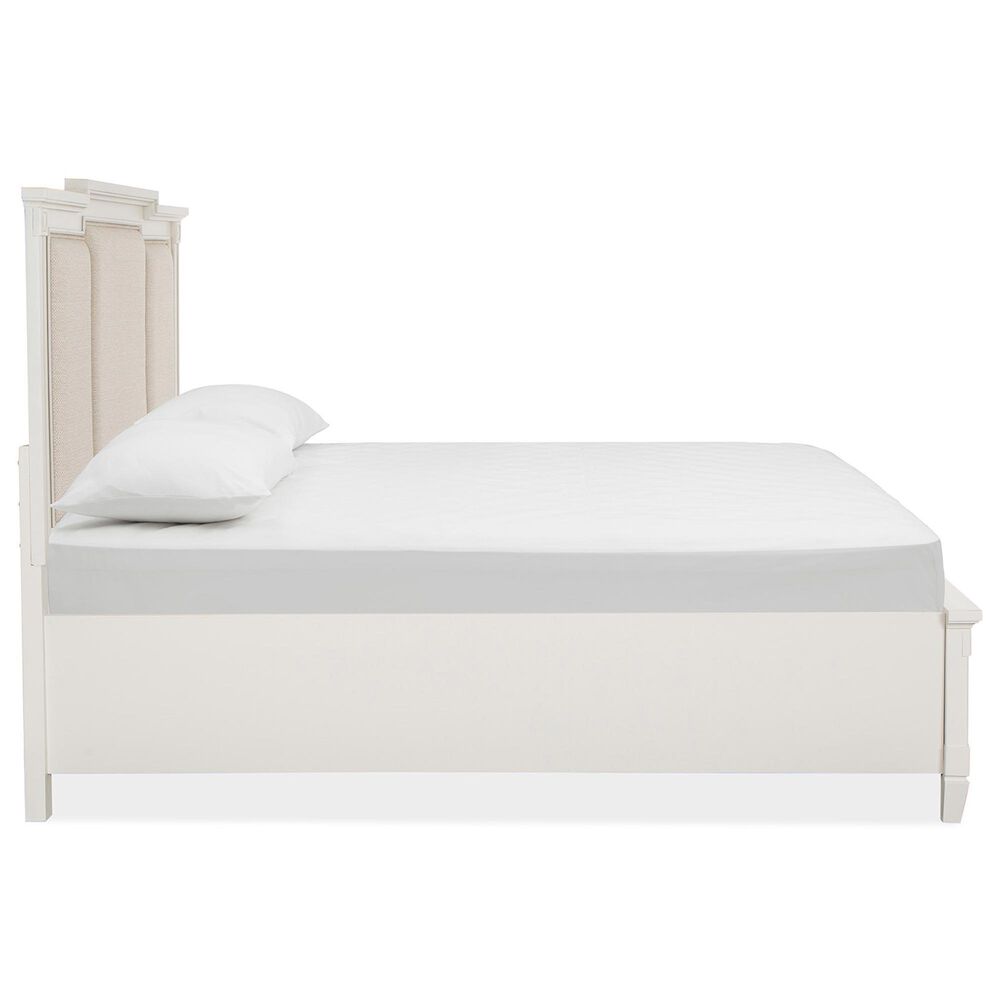 Nicolette Home Willowbrook Queen Storage Bed with Upholstered Headboard in Egg Shell White, , large