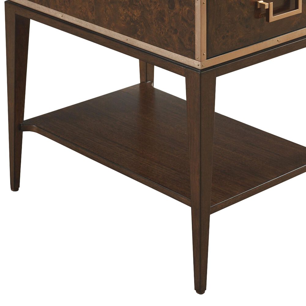 Lexington Home Brands Rendevous Shelton Box On Stand End Table in Chester and Rose Gold, , large