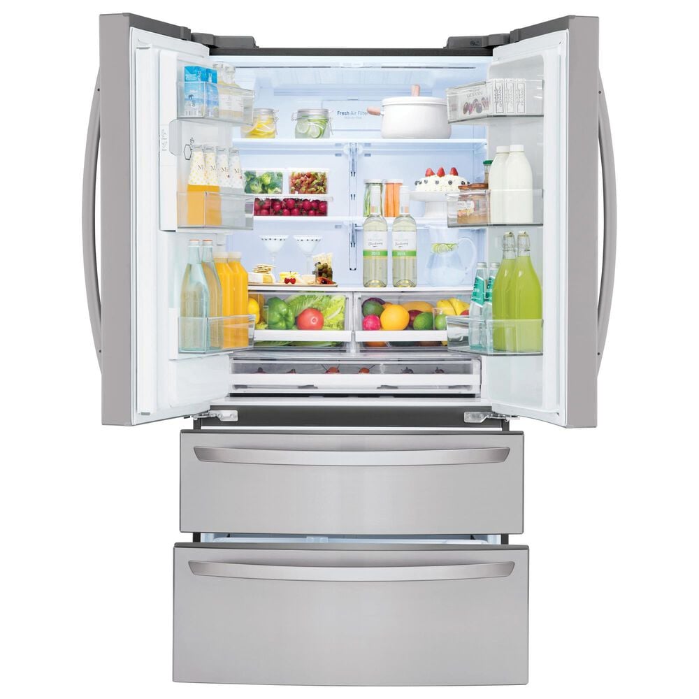 LG 28 Cu. Ft. Capacity 4-Door French Door Refrigerator in Stainless Steel, , large