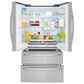 LG 28 Cu. Ft. Capacity 4-Door French Door Refrigerator in Stainless Steel, , large
