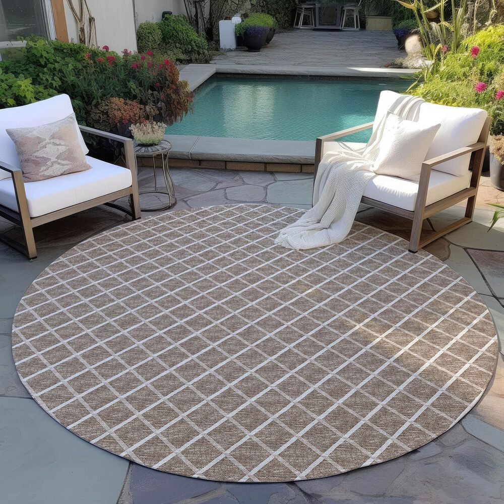 Dalyn Rug Company York 10&#39; Round Taupe Indoor/Outdoor Area Rug, , large
