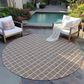 Dalyn Rug Company York 10" Round Taupe Indoor/Outdoor Area Rug, , large