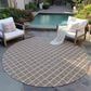 Dalyn Rug Company York 10" Round Taupe Indoor/Outdoor Area Rug, , large