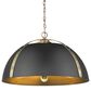 Golden Lighting Aldrich 5-Light Pendant with Matte Black Shade in Aged Brass, , large