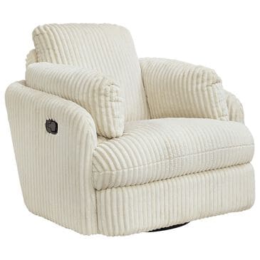 Ashley Tie-Breaker Manual Swivel Glider Recliner in Ivory, , large