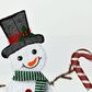 HOMLUX 2-Piece Heart Snowman with LED Lights in White, , large