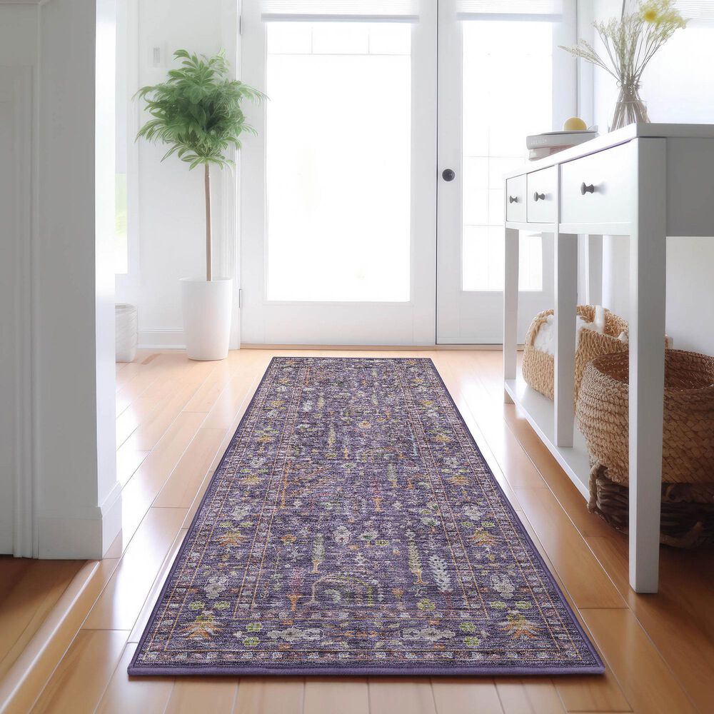 Dalyn Rug Company Hatay HY5 2&#39;3&quot; x 7&#39;6&quot; Eggplant Runner, , large