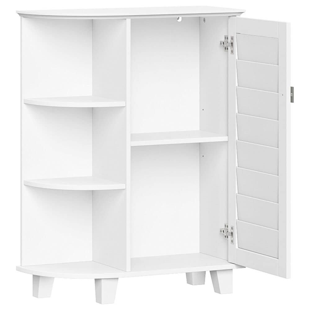 RiverRidge Home Brookfield 1-Door Floor Cabinet with Side Shelves in White, , large